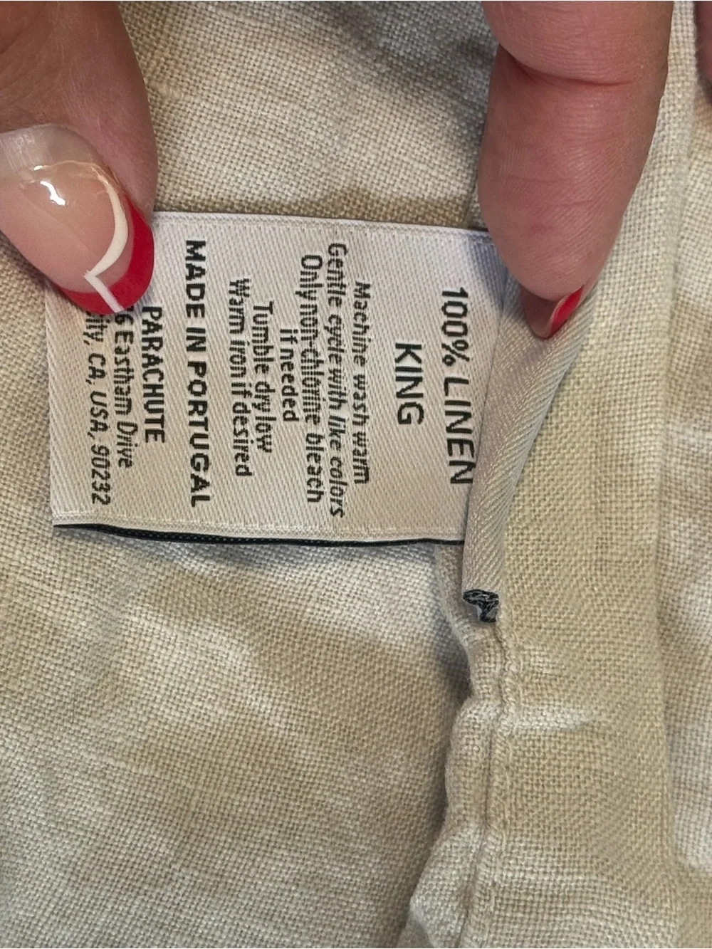 Parachute Pillowcase Sham Set - King - Flax Linen - Brand New, never used